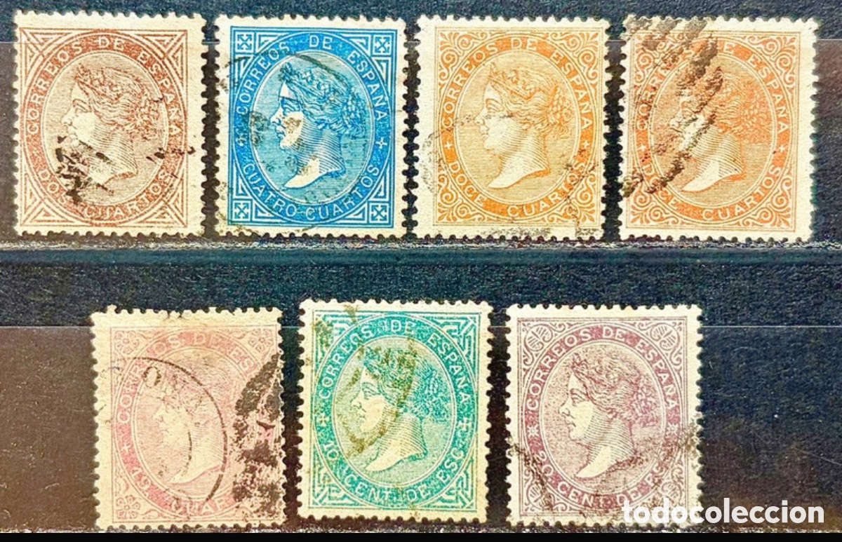 Sellos: Espa&ntilde;a 1867 - Isabel II - Edifil 87/92 - Serie completa