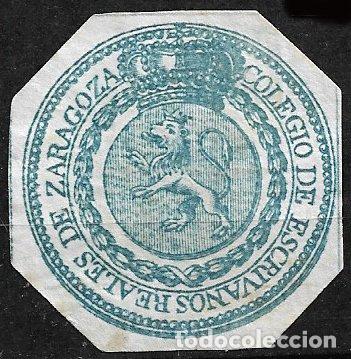 Selos: 1852 Colegio de Escribanos de Zaragoza, usado BARATA n&ordm; 299