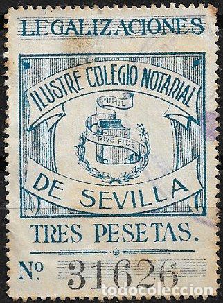 Sellos: LEGALIZACIONES Colegio Notarial de Sevilla, usado, BARATA n&ordm; 256