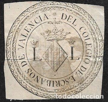 Sellos: Colegio de Escribanos de Valencia, usado