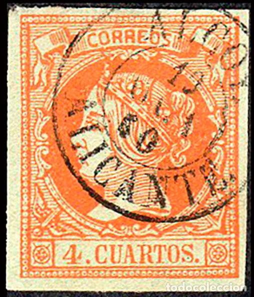 Sellos: Alicante - Edi o 52 - 4 cuartos - Mat Fech. Tp. II &rdquo;Alcoy&rdquo;