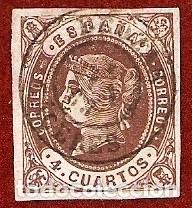 Francobolli: Espa&ntilde;a. Edifil n.&ordm; 0058 usado. Fechador TII Brozas-C&aacute;ceres.