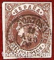 Sellos: Espa&ntilde;a. Edifil n.&ordm; 0058 usado. Fechador TII Tortosa-Tarragona.