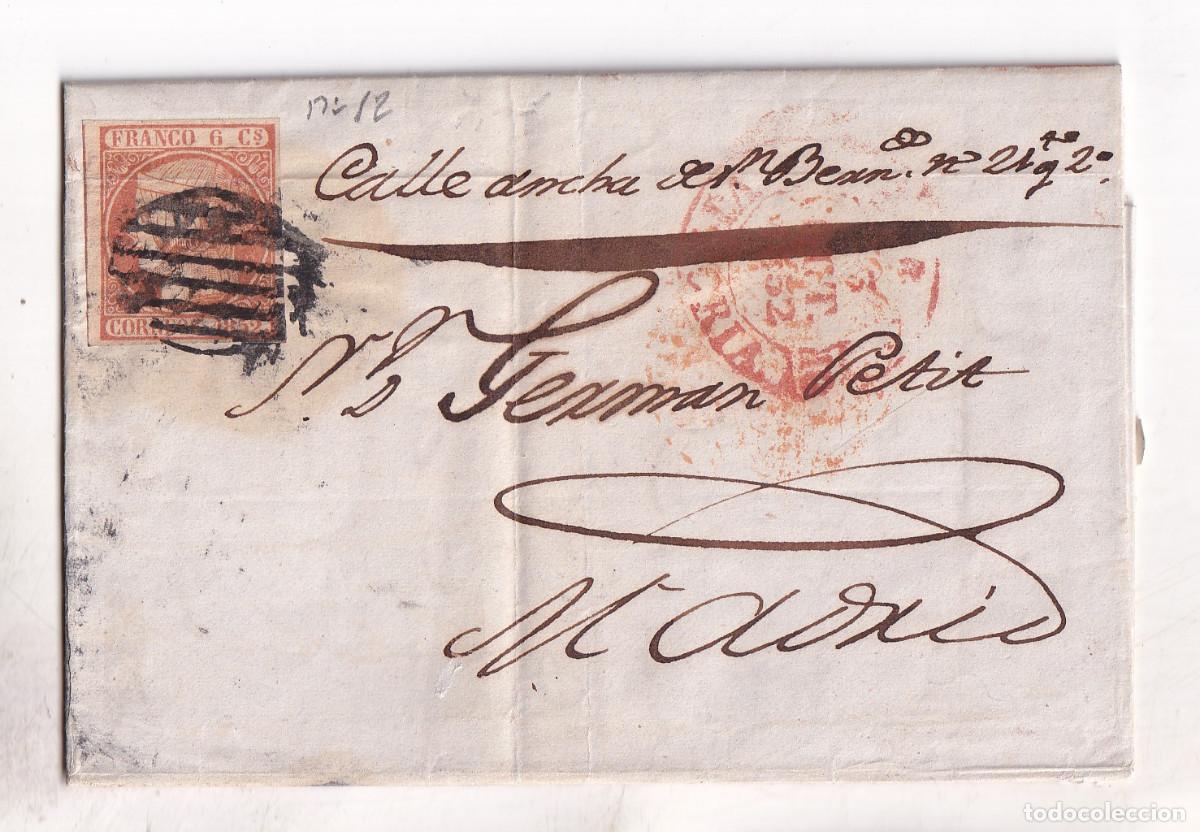 Stamps: CARTA ENTERA. VITORIA. 1852. PA&Iacute;S VASCO. A MADRID