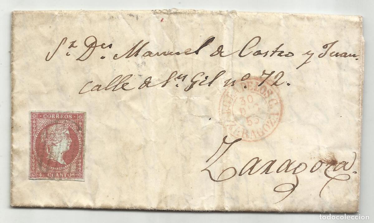 Sellos: CIRCULADA Y ESCRITA CAPITULACIONES MATRIMONIALES 1855 D SADABA POR EJEA DE LOS CABALLEROS A ZARAGOZA