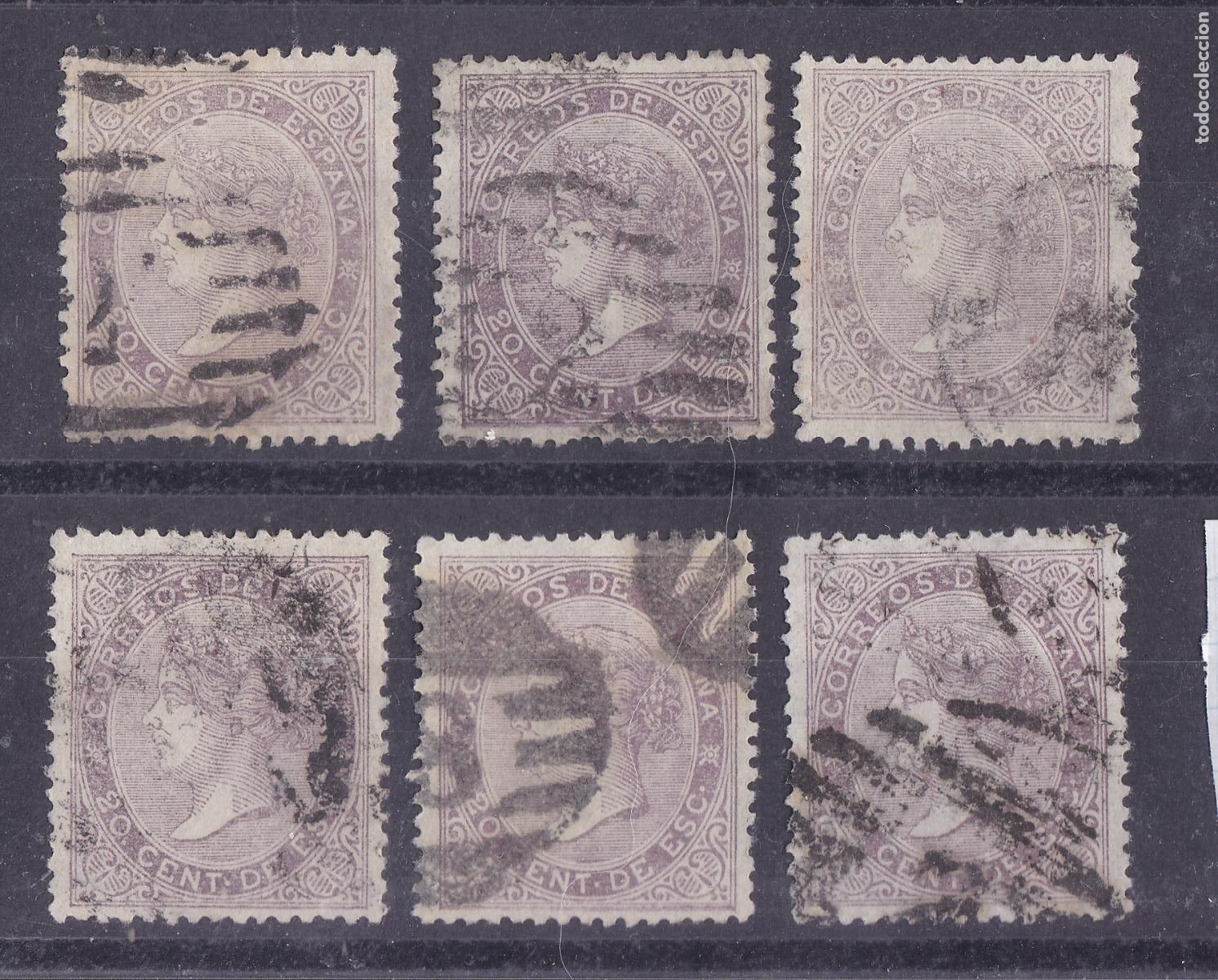 Sellos: AA38- Cl&aacute;sicos Edifil 92 x 6 . Usados CENTRADOS . Variedades Color + 90 euros. Sin Defectos