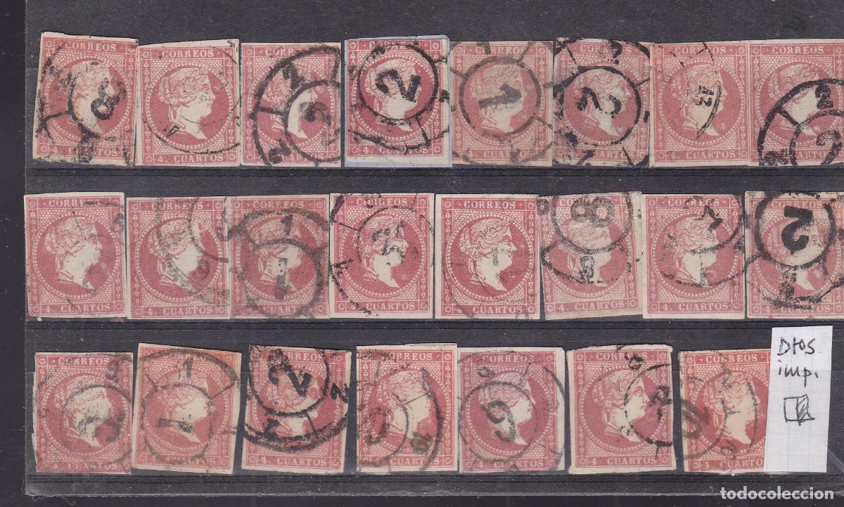 Sellos: AA40- Cl&aacute;sicos Edifil 48 x 23 Sellos DEFECTOS IMPRESION
