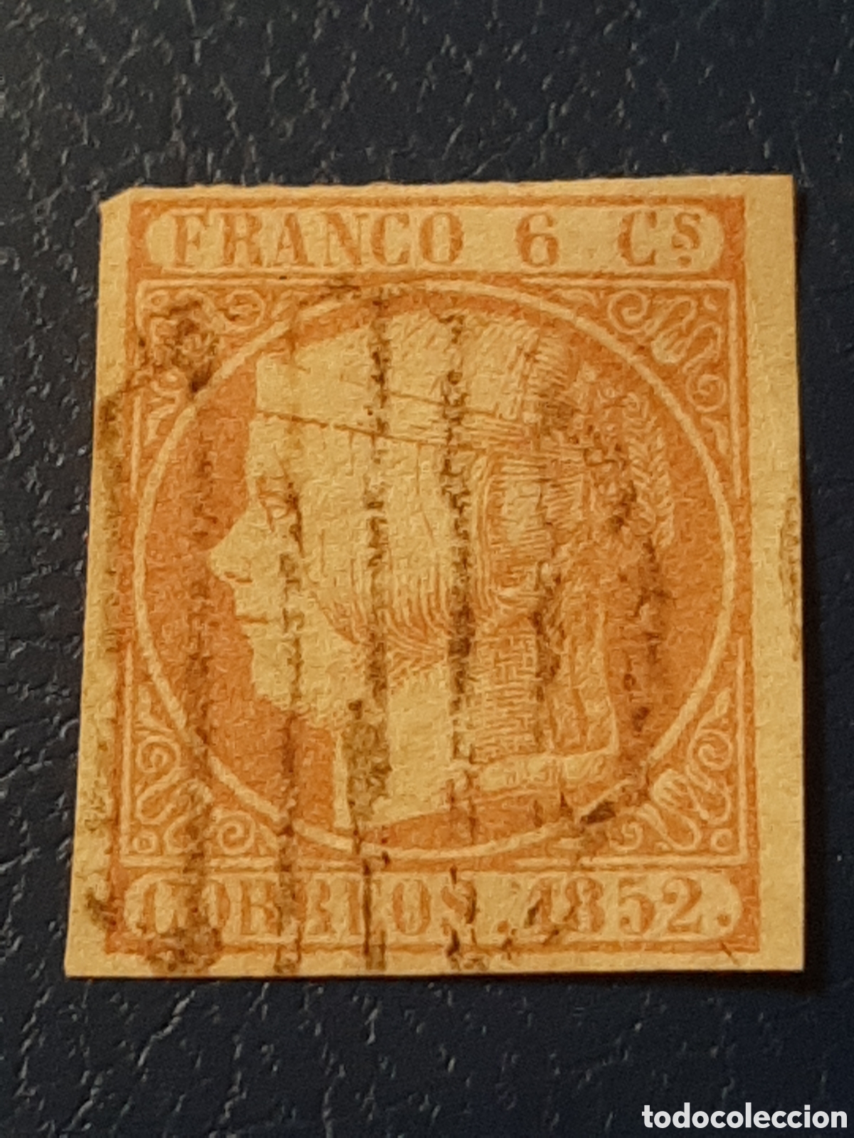 Sellos: Edifil 12. Isabel II sin dentar. A&ntilde;o 1852.
