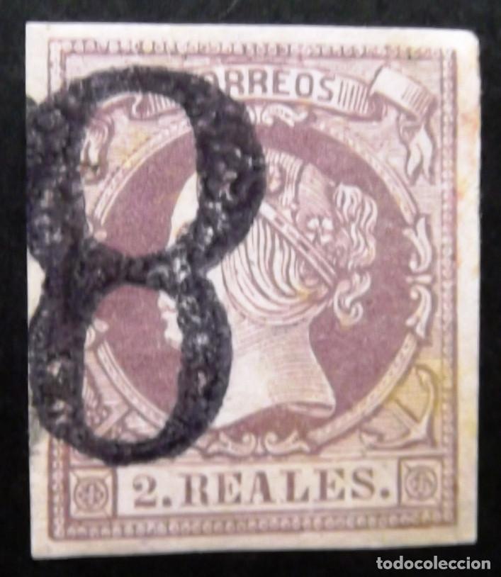 Sellos: EDIFIL N&ordm; 56, USADO, CALIDAD LUJO, CON MATASELLO DE LA ADM&Oacute;N. DE ZARAGOZA.