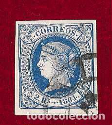 Sellos: Espa&ntilde;a. Edifil n.&ordm; 0068 usdo. Rueda de carreta
