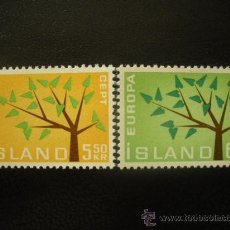 Sellos: ISLANDIA 1962 IVERT 319/20 *** EUROPA