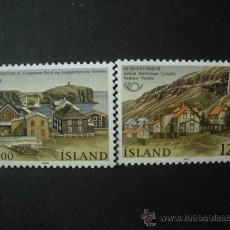 Sellos: ISLANDIA 1986 IVERT 603/4 *** NORDEN-86 - CIUDADES HERMANADAS - PAISAJES. Lote 25722847