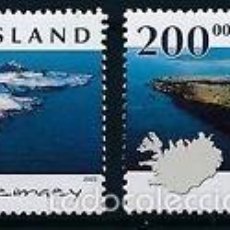 Sellos: ISLANDIA 2003 IVERT 975/6 *** NATURALEZA - ISLAS (III) - HEYMAEY Y HRISEY. Lote 56921863