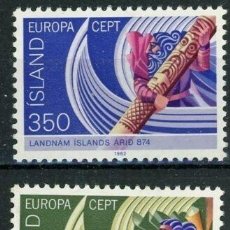 Sellos: ISLANDIA 1982 IVERT 531/2 *** EUROPA - HECHOS HISTÓRICOS