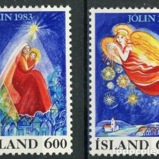 Sellos: ISLANDIA 1983 IVERT 561/2 *** NAVIDAD - LA NATIVIDAD