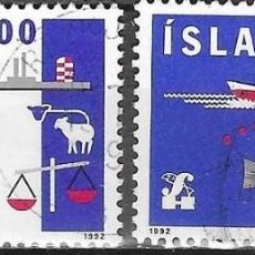 Sellos: SELLOS USADOS DE ISLANDIA 1992, YT 719/ 20, FOTO ORIGINAL.. Lote 363183840