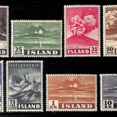 Sellos: ISLANDIA, 1948 YVERT Nº 208 / 214 /**/, [SIN FIJASELLOS.]. Lote 395195204