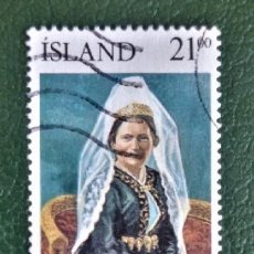 Sellos: SELLO ISLANDIA 1990 PERSONAJES GUDRUN LARUSDOTTIR 1880~1938. Lote 400642984