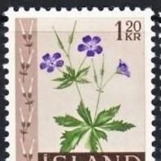 Sellos: ISLANDIA 1960-1962 - FLORES - YVERT 303**. Lote 400750199