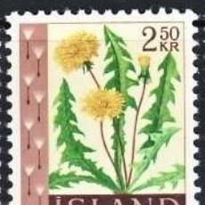 Sellos: ISLANDIA 1960-1962 - FLORES - YVERT 304**. Lote 400750284