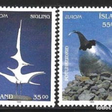 Sellos: ISLANDIA 1993 IVERT 739/40 *** EUROPA - ARTE CONTEMPORÁNEO