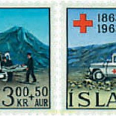 Sellos: 66878 MNH ISLANDIA 1963 CENTENARIO DE LA CRUZ ROJA INTERNACIONAL