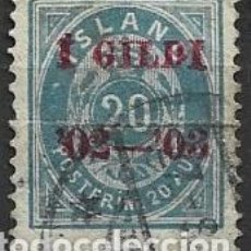 Sellos: ISLANDIA 1902- CORONA Y CIFRAS - SOBRECARGADO - 2304