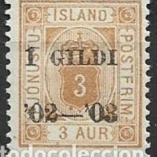 Sellos: ISLANDIA 1902/03** - CORONA Y NUMERO ( SOBRECARGA ) - 2304