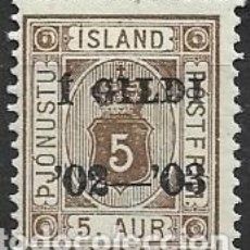 Sellos: ISLANDIA 1902/03** - CORONA Y NUMERO ( SOBRECARGA ) - 2304