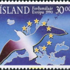 Sellos: 101404 MNH ISLANDIA 1990 AÑO EUROPEO DEL TURISMO