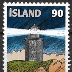 Sellos: ISLANDIA 1978 - FAROS - YVERT 490**