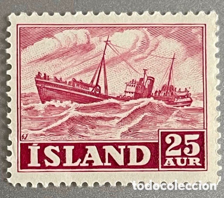 Sellos: Islandia. Pesca. 1954 - Foto 1