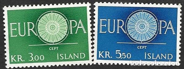Sellos: SKV) 1960, ICELAND, &rdquo;Europa&rdquo; CEPT issue, mint - Foto 1