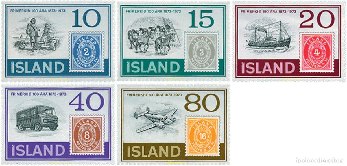 Sellos: 66886 MNH ISLANDIA 1973 CENTENARIO DEL PRIMER SELLO ISLANDES