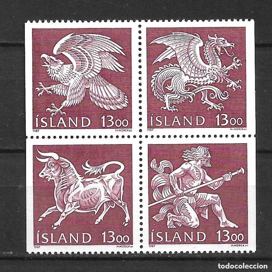 Sellos: islandia 1987 scott 648-651 hoja bloque ** mnh - 17/3