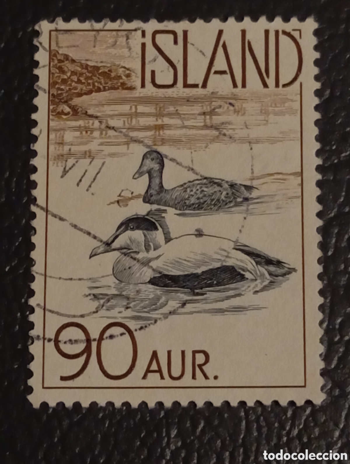 Sellos: Sello Islandia 1959 - Pareja de E&iacute;deres - 90 Aur. (Scott #320 / Michel #336)