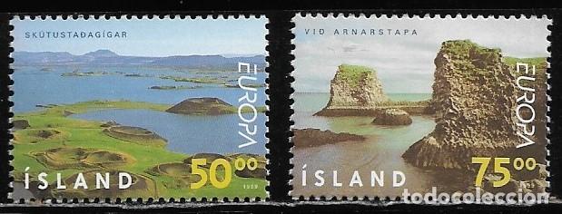 Sellos: ISLANDIA 1999, Ivert 866/67 - RESERVAS Y PARQUES NATURALES. MNH.