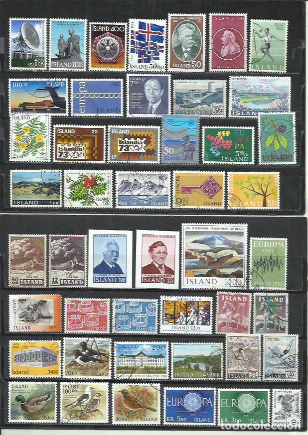 Sellos: R92W-LOTE SELLOS CALIDAD ISLANDIA, BUEN VALOR, ALGUNA SERIE COMPLETA, FOTO REAL.