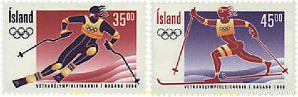 Sellos: 72419 MNH ISLANDIA 1998 18 JUEGOS OLIMPICOS DE INVIERNO NAGANO 1998