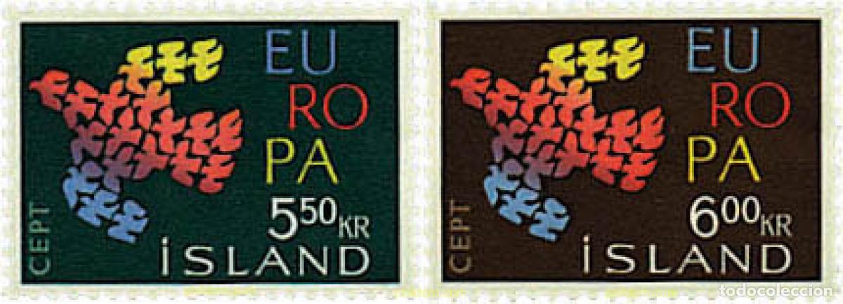 Sellos: 62061 MNH ISLANDIA 1961 EUROPA CEPT. PALOMA