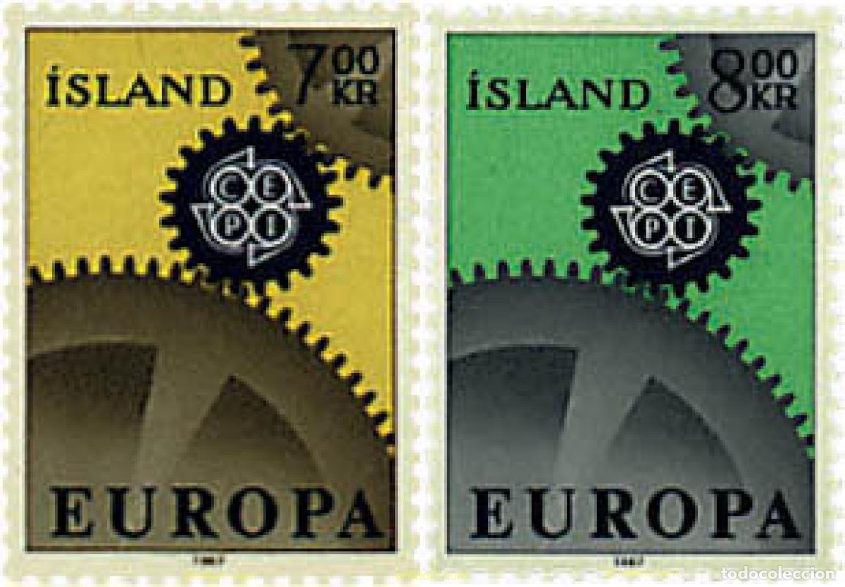 Sellos: 62124 MNH ISLANDIA 1967 EUROPA CEPT. ENGRANAJES