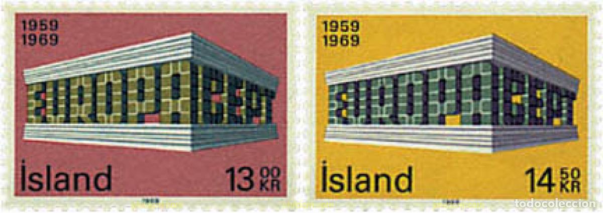 Sellos: 62178 MNH ISLANDIA 1969 EUROPA CEPT. 10 ANIVERSARIO DE LA CEPT