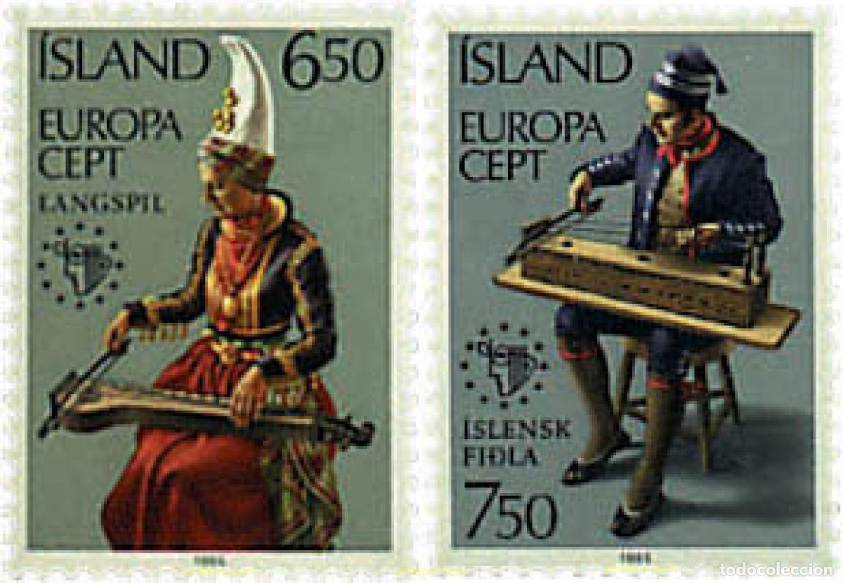 Sellos: 62595 MNH ISLANDIA 1985 EUROPA CEPT. A&Ntilde;O EUROPEO DE LA MUSICA