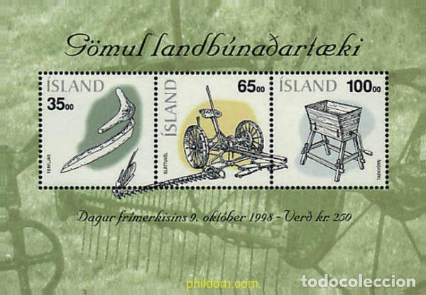Sellos: 66935 MNH ISLANDIA 1998 MAQUINARIA AGRICOLA ANTIGUA