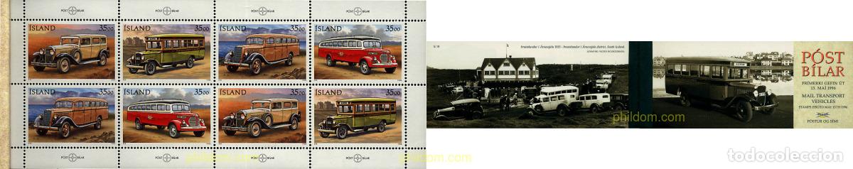 Sellos: 3065 MNH ISLANDIA 1996 COCHES CORREO