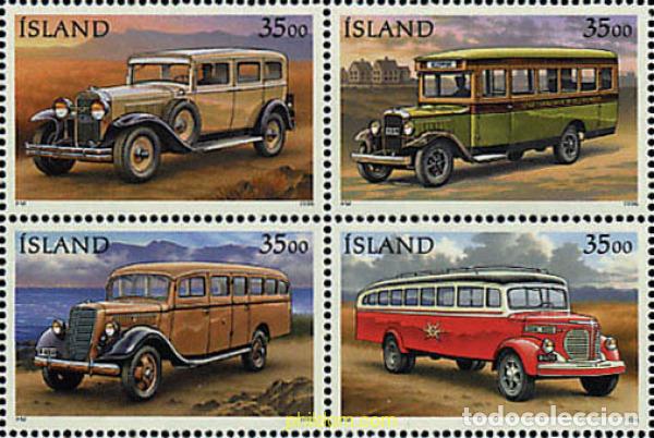 Sellos: 11268 MNH ISLANDIA 1996 COCHES CORREO