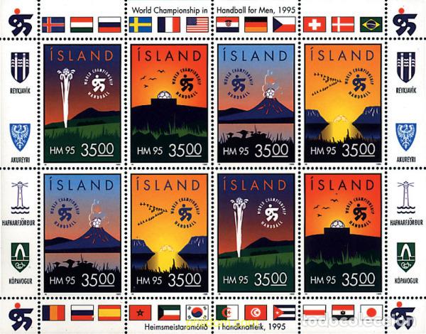 Sellos: 9398 MNH ISLANDIA 1995 CAMPEONATO DEL MUNDO DE BALONMANO