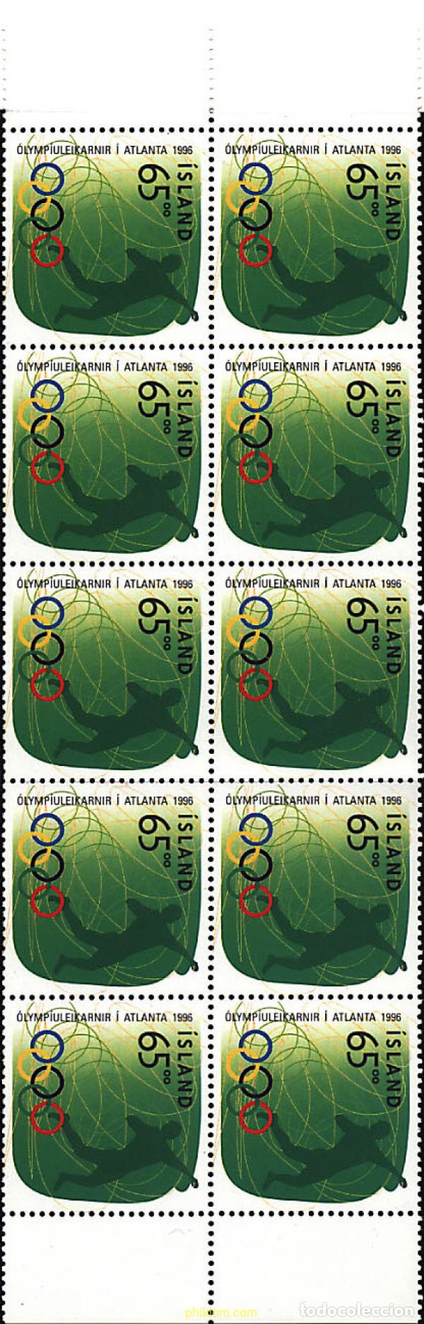 Sellos: 135677 MNH ISLANDIA 1996 26 JUEGOS OLIMPICOS VERANO ATLANTA 1996
