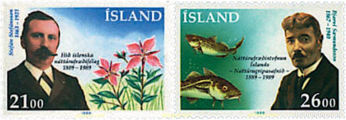Selos: 90741 MNH ISLANDIA 1989 CENTENARIO DE LA SOCIEDAD ISLANDESA DE HISTORIA NATURAL