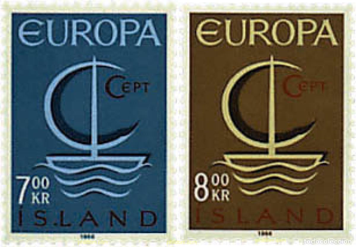 Sellos: 62109 MNH ISLANDIA 1966 EUROPA CEPT. NAVIO EUROPA
